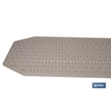 ALFOMBRA PLUS ANTIDESLIZANTE CON VENTOSAS BAÑERA/DUCHA BEIS PIEDRA 40 X104 cm