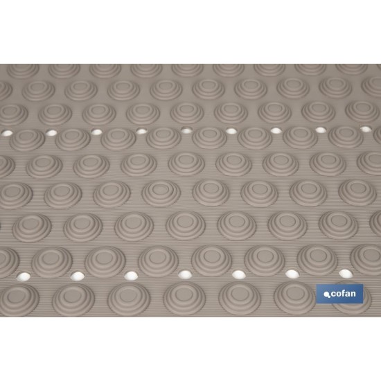 ALFOMBRA PLUS ANTIDESLIZANTE CON VENTOSAS BAÑERA/DUCHA BEIS PIEDRA 40 X104 cm