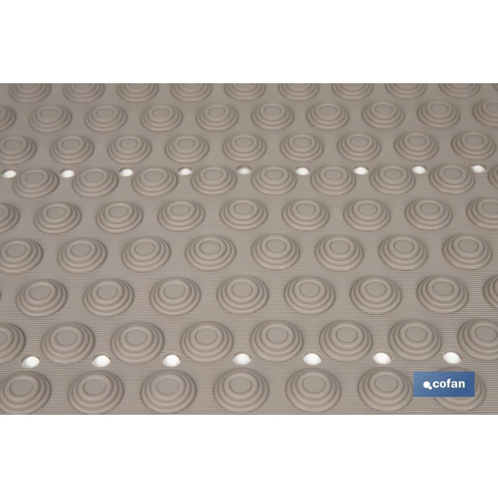 ALFOMBRA PLUS ANTIDESLIZANTE CON VENTOSAS BAÑERA/DUCHA BEIS PIEDRA 40 X104 cm