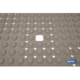 ALFOMBRA PLUS  ANTIDESLIZANTE CON VENTOSAS BAÑERA/ DUCHA BEIS PIEDRA 60 X 60 cm