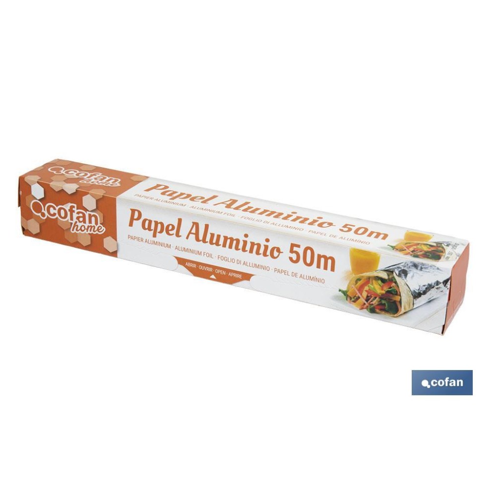 PAPEL ALUMINIO DOMÉSTICO 50M