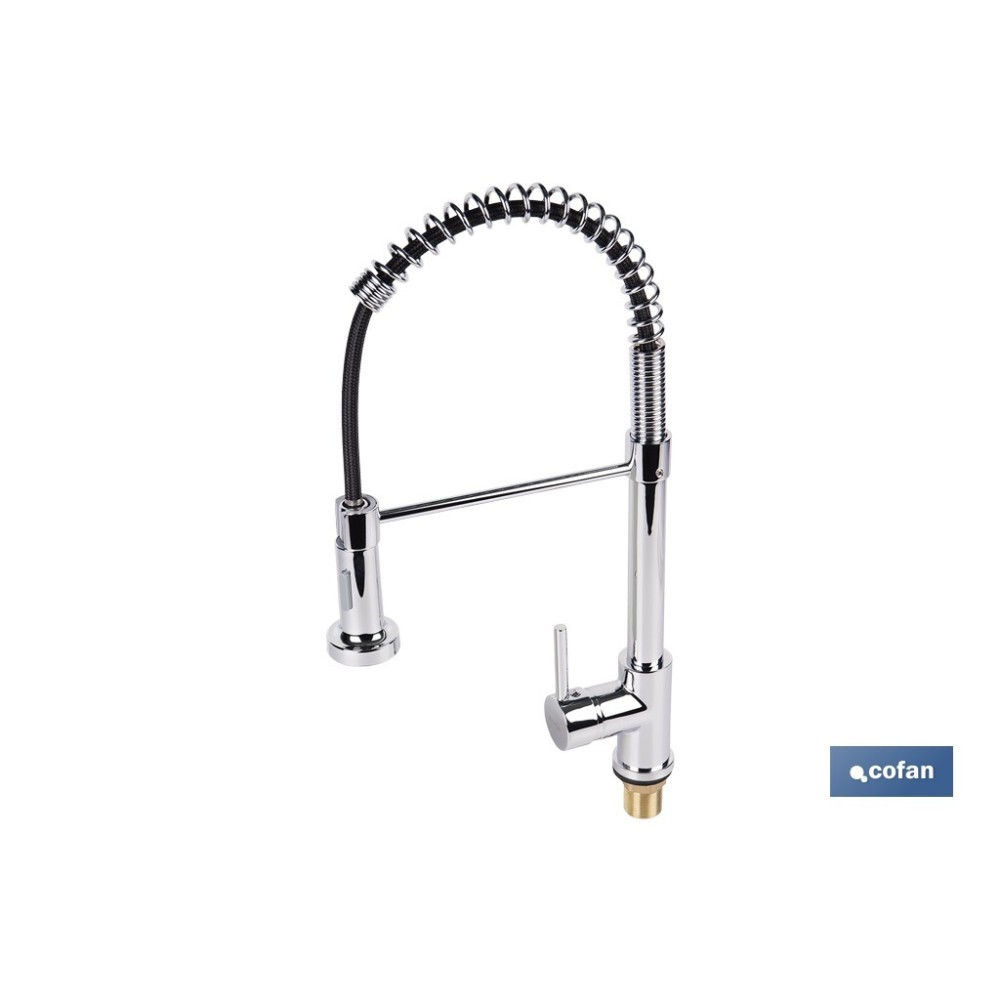 GRIFO DE COCINA MONOMANDO CON ROCIADOR