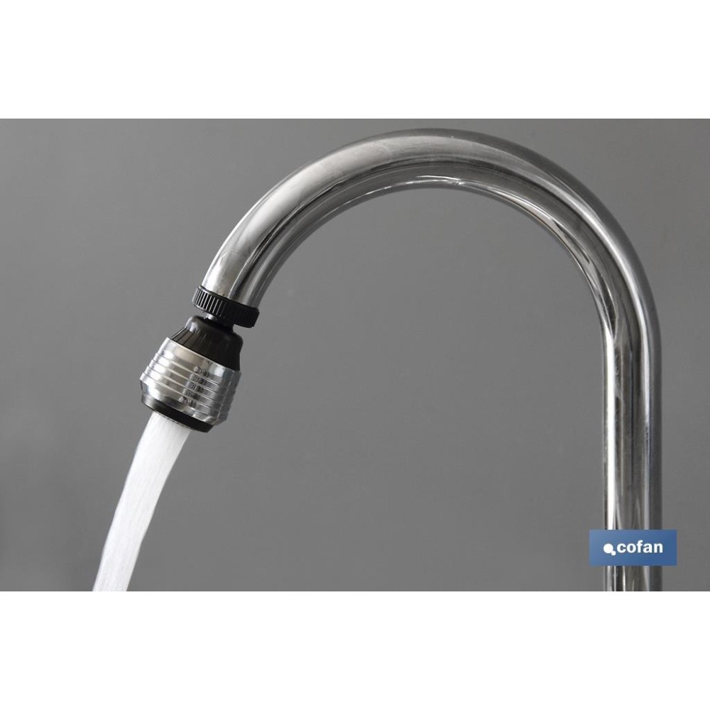 GRIFO BORBOTEADOR 2 FUNC.CON FILTRO AIREADOR AHORRO AGUA Ø38mm