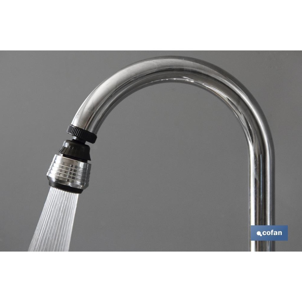 GRIFO BORBOTEADOR 2 FUNC.CON FILTRO AIREADOR AHORRO AGUA Ø38mm