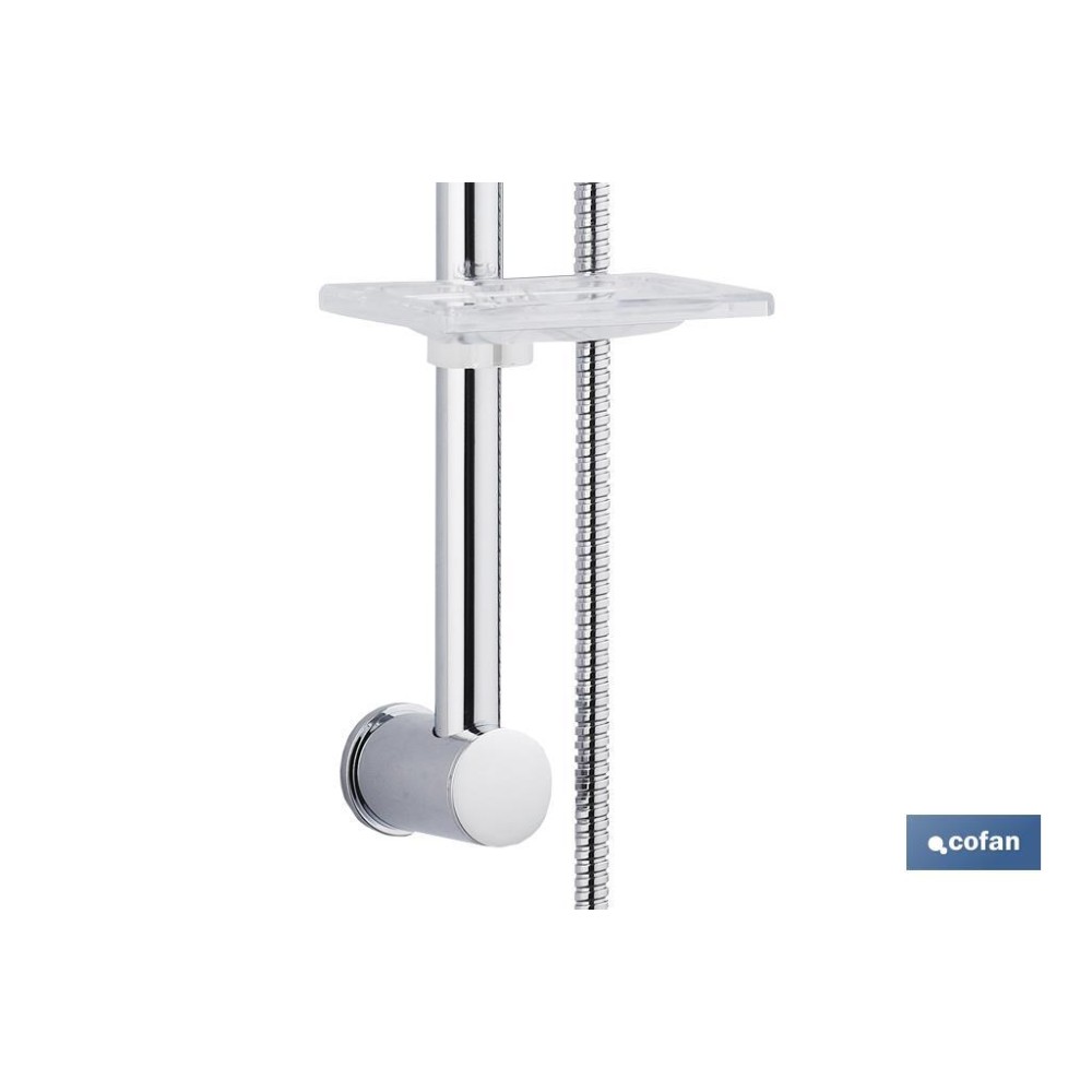 KIT DUCHA BARRA DESLIZANTE 3 PCS 5 FUNCIONES BLANCO