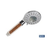 MANGO DE DUCHA IÓNICA CON ESFERAS MINERALES TRES FUNCIONES MODELO SPA