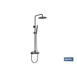 COLUMNA DUCHA NEGRA CON GRIFO MONOMANDO  80-140