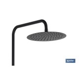 COLUMNA DUCHA NEGRA CON GRIFO MONOMANDO  80-140