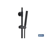 COLUMNA DUCHA NEGRA CON GRIFO MONOMANDO  80-140