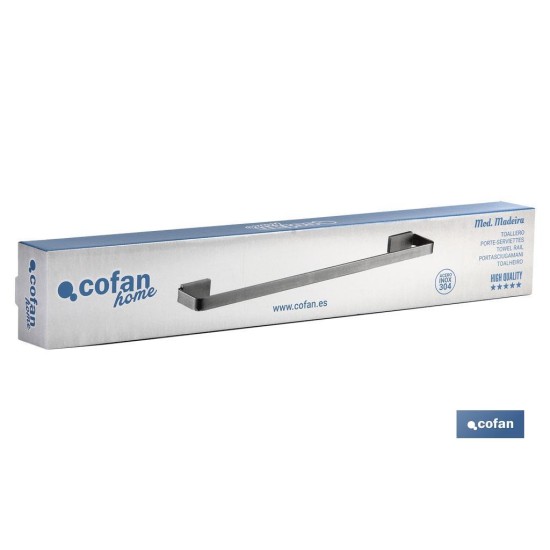 TOALLERO 45 CM GAMA MADEIRA INOX 304 SATIN