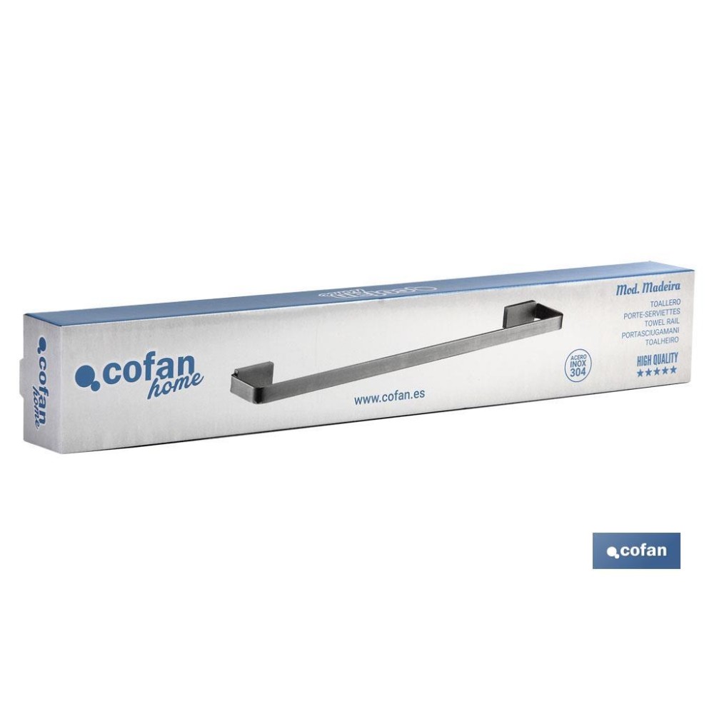 TOALLERO 45 CM GAMA MADEIRA INOX 304 SATIN