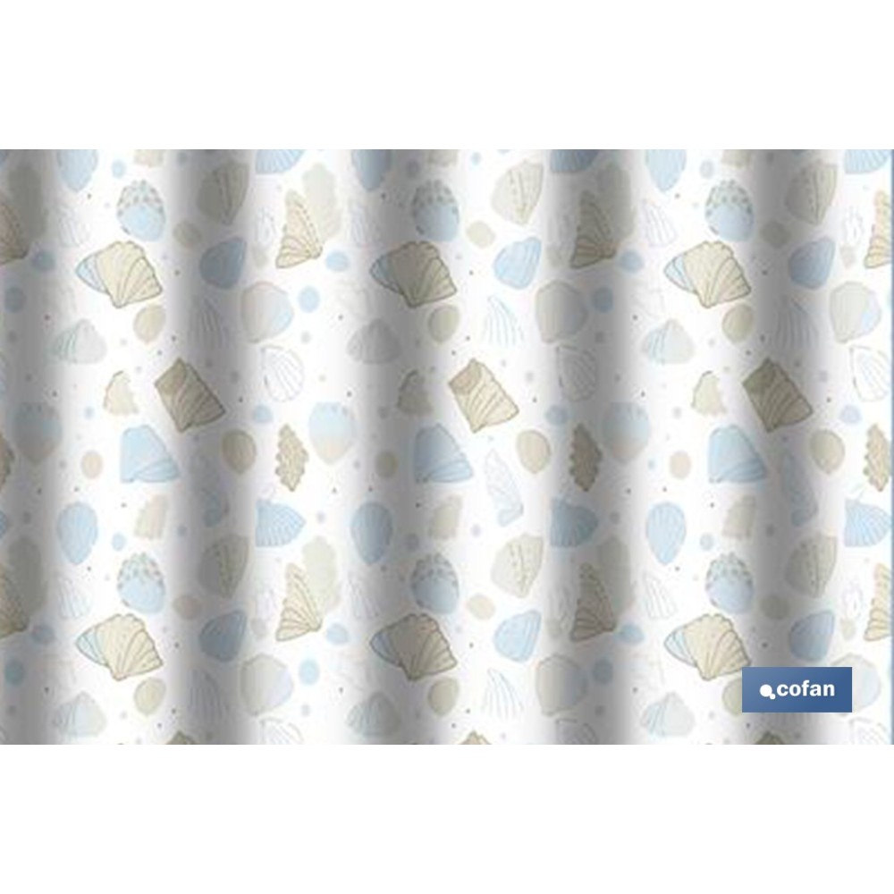 CORTINA DE BAÑO MARINA POLIÉSTER 220 X 200 CM