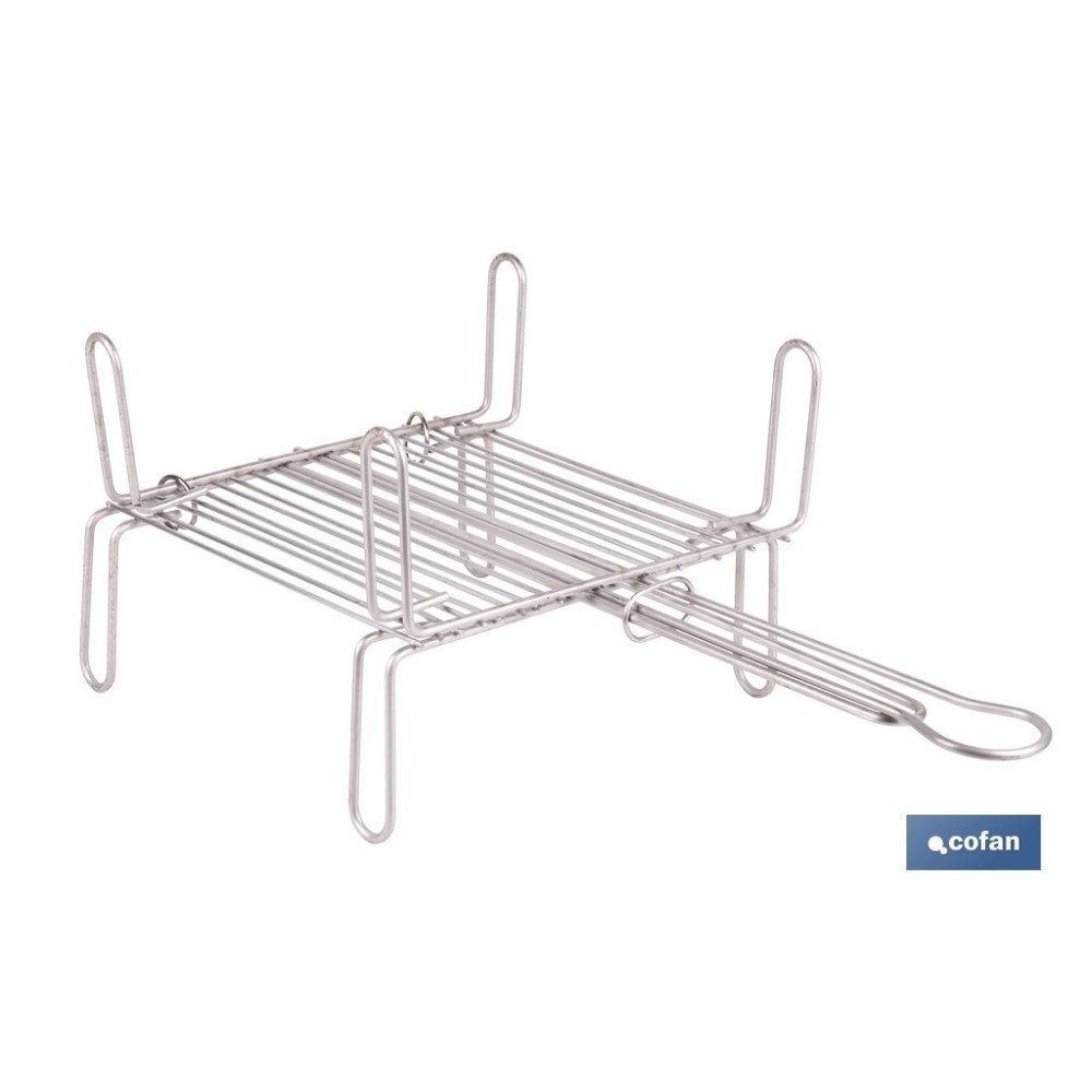 PARRILLA DOBLE INOX 350 X 350MM