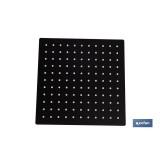 CABEZAL DE DUCHA CUADRADO EXTRAFINO DE ACERO INOXIDABLE 304 NEGRO MATE 24,5 X 24,5 CM