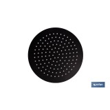 CABEZAL DE DUCHA REDONDO EXTRAFINO DE ACERO INOXIDABLE 304 NEGRO MATE Ø24,5 CM