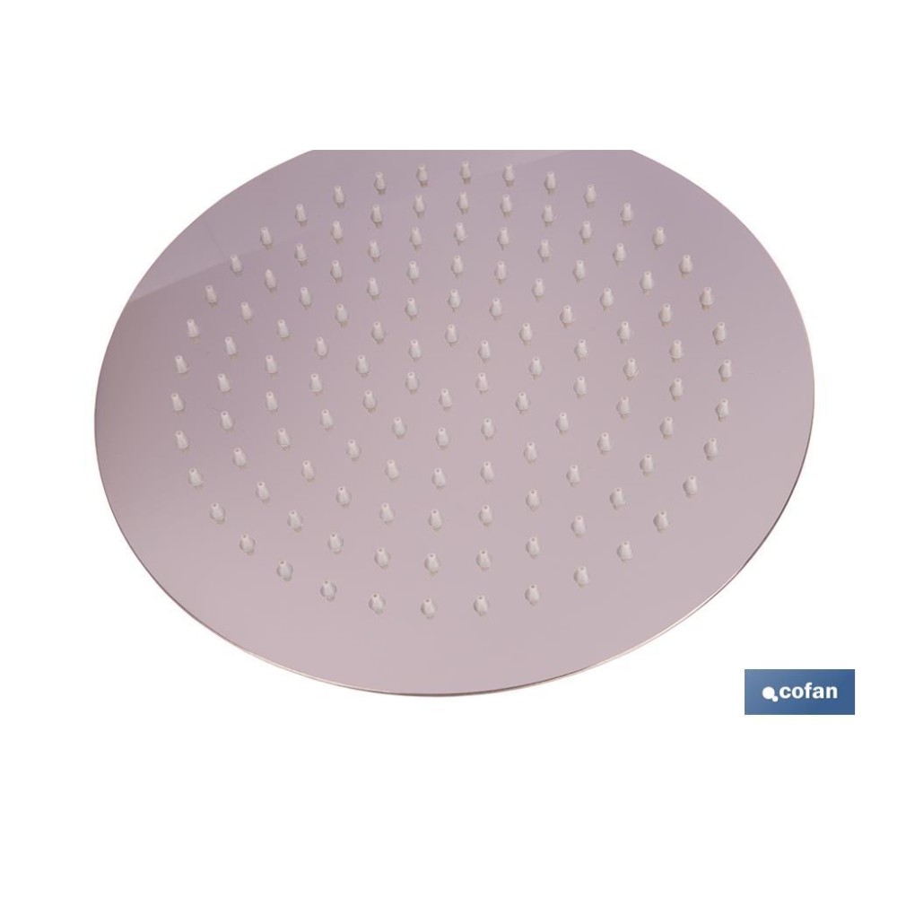 CABEZAL DE DUCHA REDONDO EXTRAFINO DE ACERO INOXIDABLE 304 Ø24,5 CM