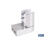 SOPORTE DE DUCHA PARA PARED COLOR CROMO ABS
