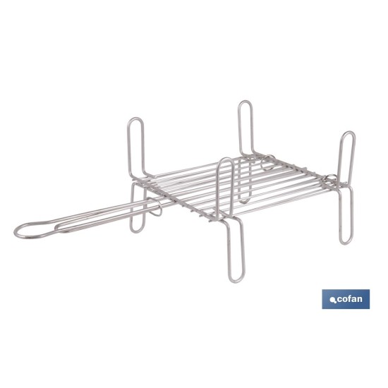 PARRILLA DOBLE INOX 450X 450MM
