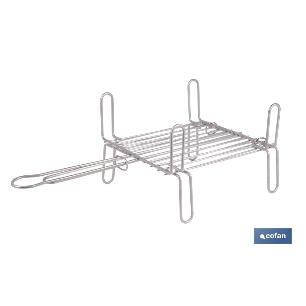 PARRILLA DOBLE INOX 450X 450MM