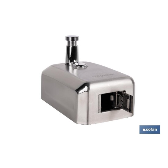 DOSIFICADOR DE JABÓN EN ACERO INOXIDABLE 304 CEPILLADO 500 ML 10 X 6 X 15,5 CM