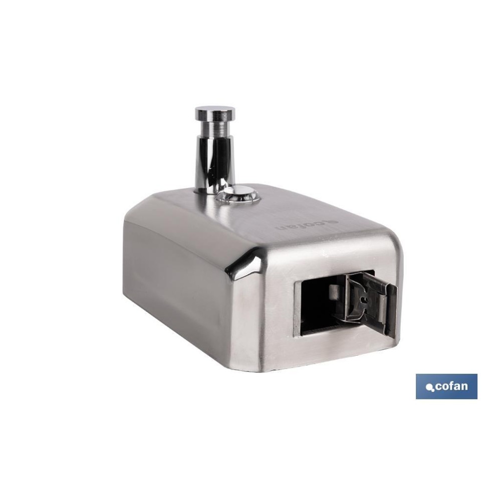 DOSIFICADOR DE JABÓN EN ACERO INOXIDABLE 304 CEPILLADO 500 ML 10 X 6 X 15,5 CM