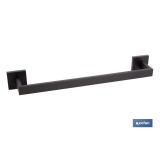 TOALLERO NEGRO MATE DE ACERO CON DISEÑO CUADRADO GAMA FAIAL 45 X 8 X 5,5 CM