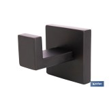 PERCHA NEGRA MATE DE ACERO CON DISEÑO CUADRADO GAMA FAIAL 5,5 X 6 X 5,5 CM