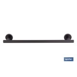 TOALLERO NEGRO MATE DE ACERO CON DISEÑO REDONDO GAMA RIBEIRA 45 X 8 X 5 CM