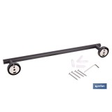 TOALLERO NEGRO MATE DE ACERO CON DISEÑO REDONDO GAMA RIBEIRA 45 X 8 X 5 CM