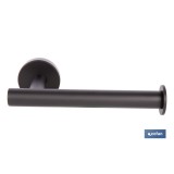 PORTARROLLOS/TOALLERO NEGRO MATE DE ACERO CON DISEÑO REDONDO GAMA RIBEIRA 16,5 X 8 X 5 CM
