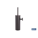 ESCOBILLERO DE PARED PARA INODORO NEGRO MATE DE ACERO GAMA RIBEIRA 9,1 X 12,9 X 39 CM