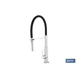 GRIFO COCINA MONOMANDO TUBO FLEXIBLE NEGRO 25 mm