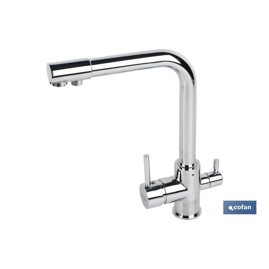 GRIFO DE COCINA MONOMANDO 3 VÍAS ADAPTABLE PARA OSMOSIS