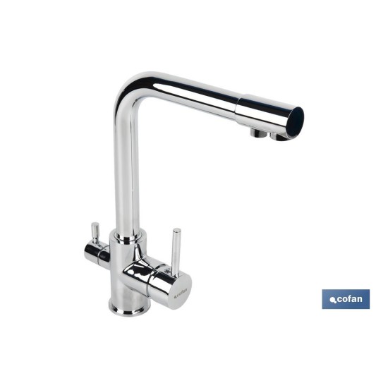GRIFO DE COCINA MONOMANDO 3 VÍAS ADAPTABLE PARA OSMOSIS
