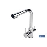 GRIFO DE COCINA MONOMANDO 3 VÍAS ADAPTABLE PARA OSMOSIS