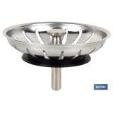 REJILLA FILTRO CESTA DESAGÜE PASADOR METALICO Ø83 MM