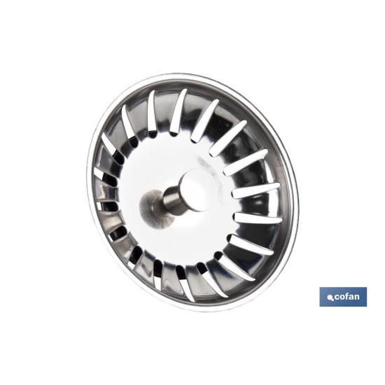 REJILLA FILTRO CESTA DESAGÜE PASADOR METALICO Ø83 MM