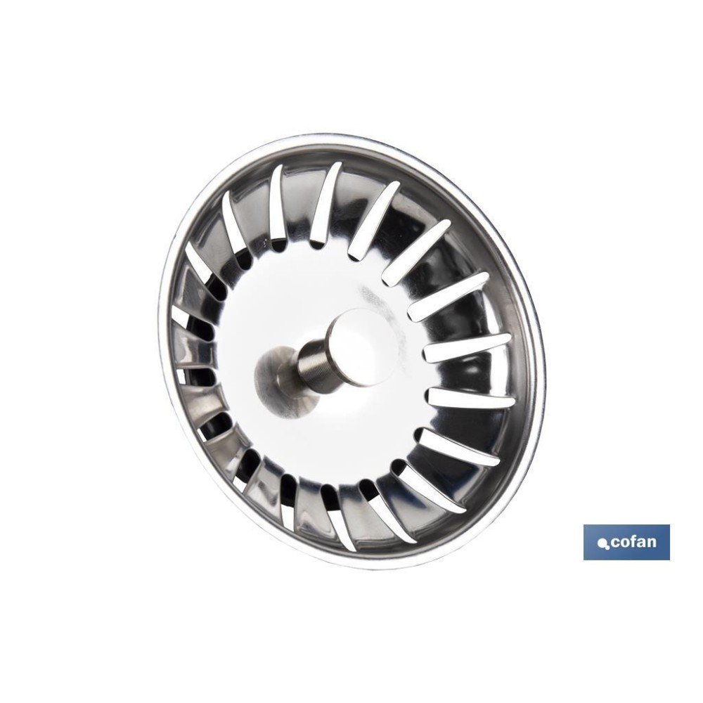 REJILLA FILTRO CESTA DESAGÜE PASADOR METALICO Ø83 MM
