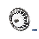 REJILLA FILTRO CESTA DESAGÜE PASADOR METALICO Ø83 MM