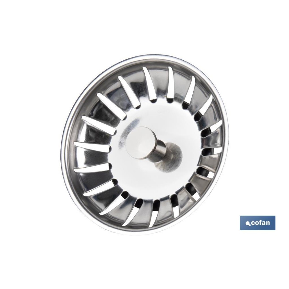 REJILLA FILTRO CESTA DESAGÜE PASADOR METALICO Ø83 MM