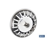 REJILLA FILTRO CESTA DESAGÜE PASADOR METALICO Ø83 MM