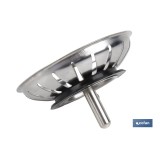 REJILLA FILTRO CESTA DESAGÜE PASADOR METALICO Ø83 MM
