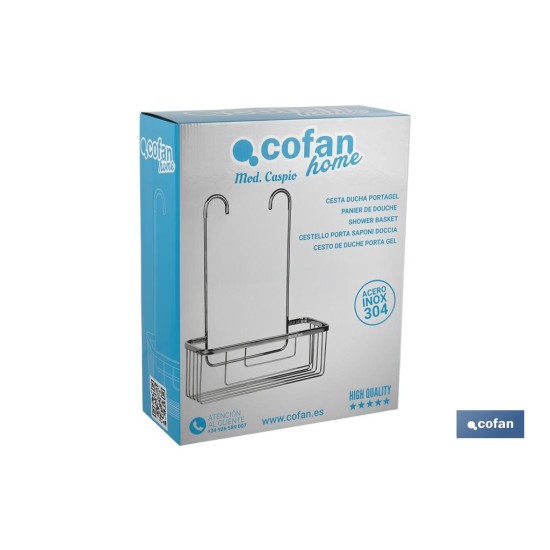 CESTA DUCHA PORTAGEL ACERO INOXIDABLE 304