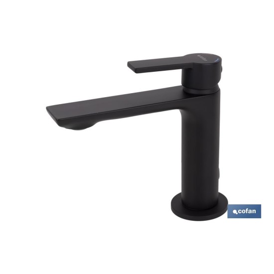 GRIFO MONOMANDO LAVABO NEGRO MATE  25mm MODELO KERCH