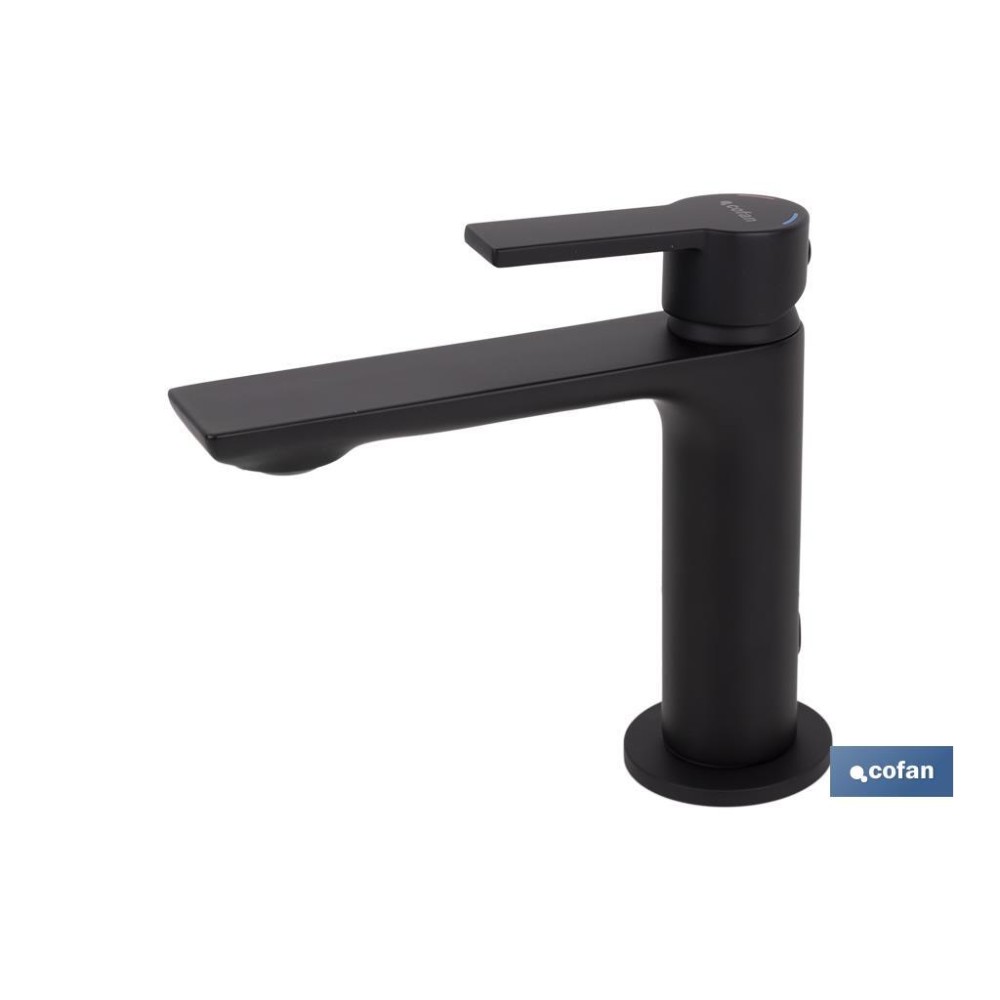 GRIFO MONOMANDO LAVABO NEGRO MATE  25mm MODELO KERCH