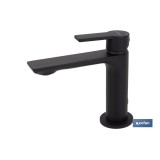 GRIFO MONOMANDO LAVABO NEGRO MATE  25mm MODELO KERCH