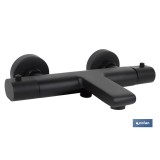 GRIFO TERMOSTATICO BAÑERA NEGRO MATE MODELO KERCH