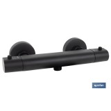 GRIFO TERMOSTATICO DUCHA NEGRO MATE MODELO KERCH