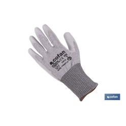 GUANTE ANTICORTE IMPREGNADO PU GRIS T-8 venta unitaria