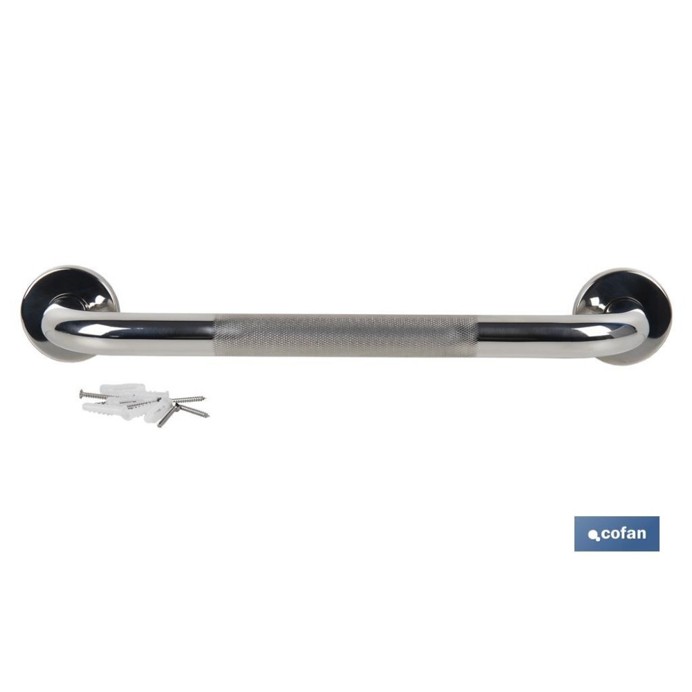 BARRA DE APOYO RECTA ANTIDESLIZANTE DE ACERO INOXIDABLE 304 (30 X 2.5 CM)